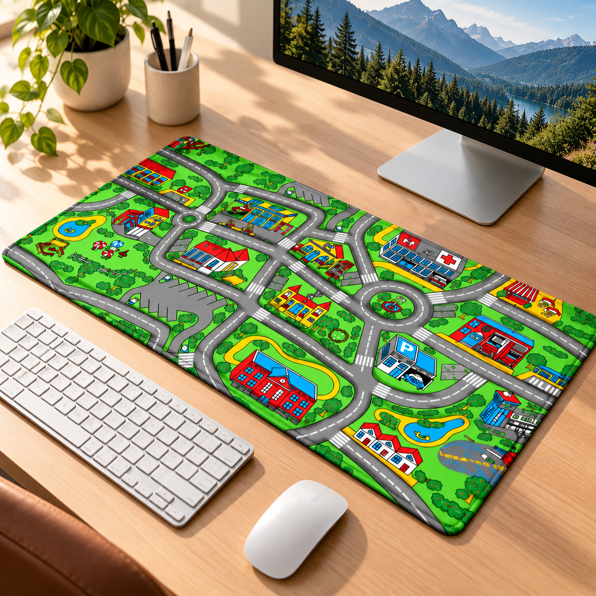 Childhood City Road Desk Mat